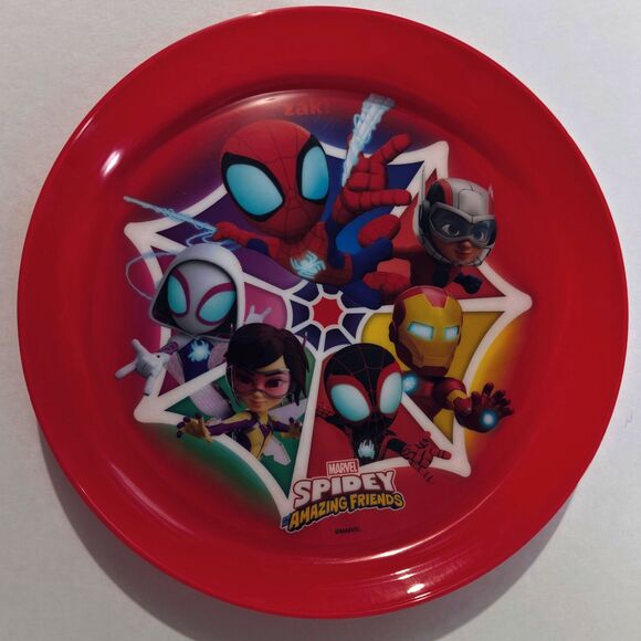 Zak! Red Plastic Plates Spidey & His Amazing Friends 7.5" Kids Zak Party Supply - Picture 2 of 9